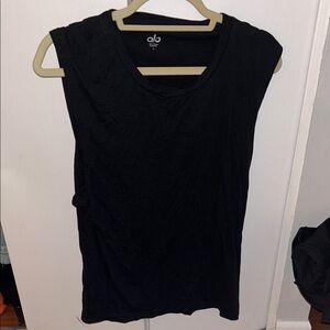 ALO Yoga Black Muscle Tee for Women